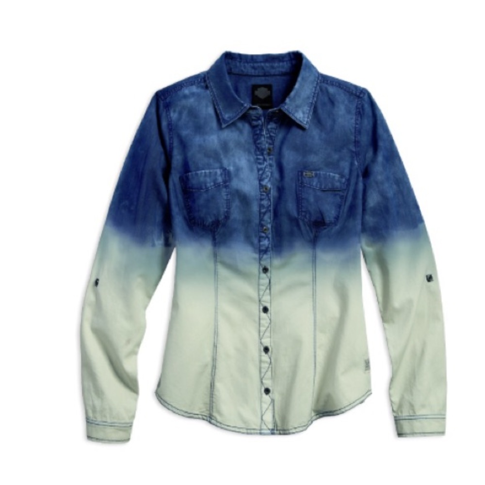 Harley-Davidson® Black Label Indigo Dip-Dye Shirt